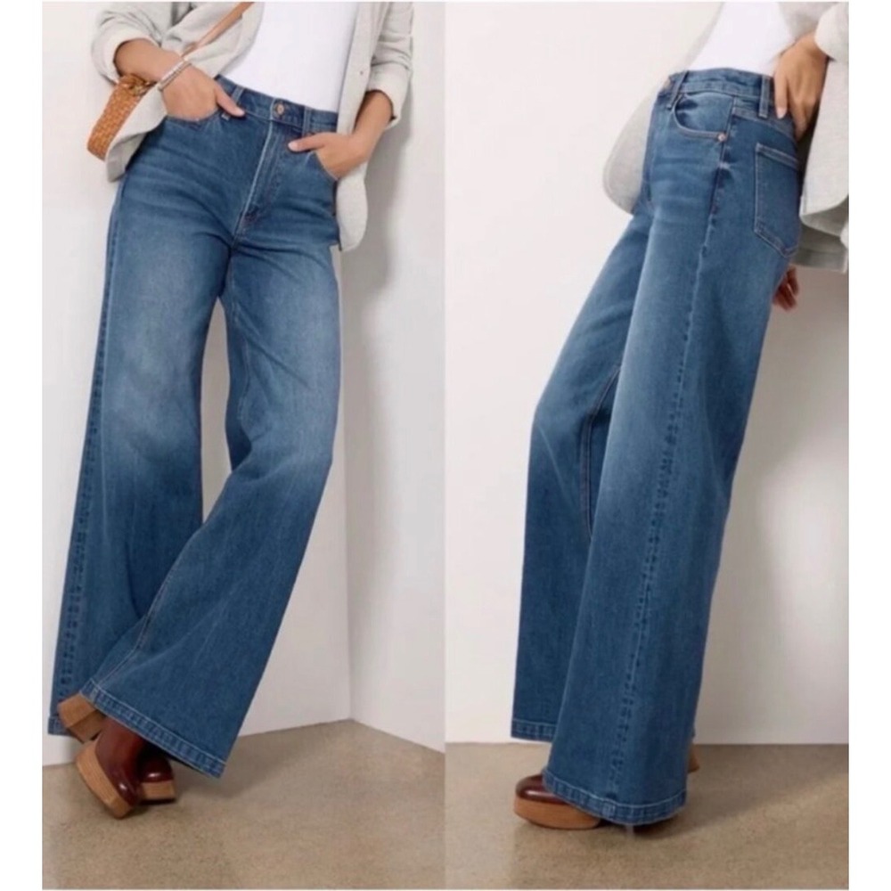 pistola Lana High-Rise Wide Leg Flare Jeans in Cider